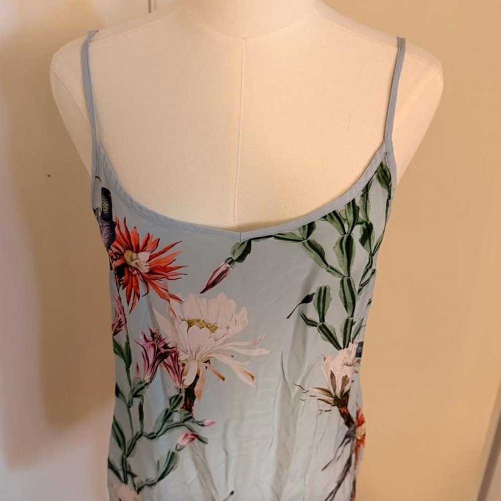 AllSaints floral cami top with birds and flowers in a UK 8